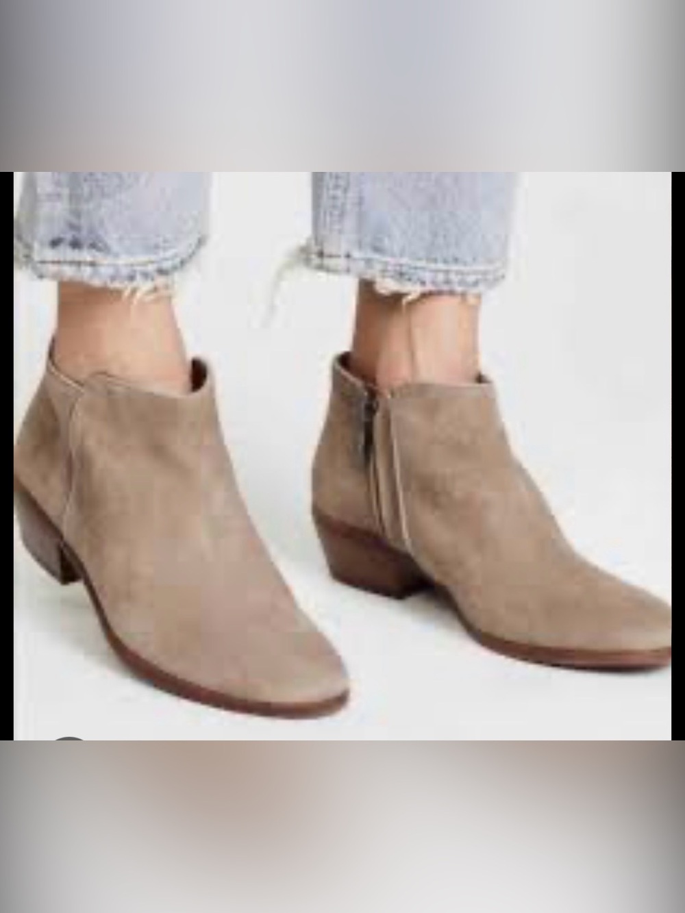 Sam Edelman Petty Suede Ankle Bootie size 9.5 Taupe
